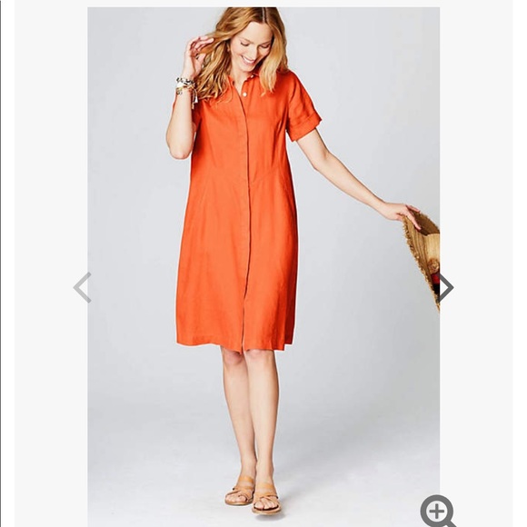 linen shirt dress button front